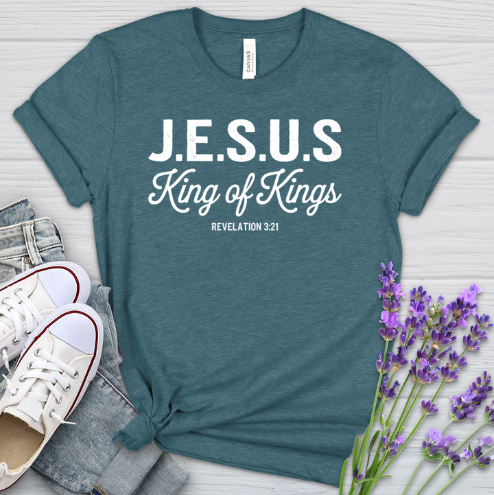 Jesus King Of Kings Heathered Tee