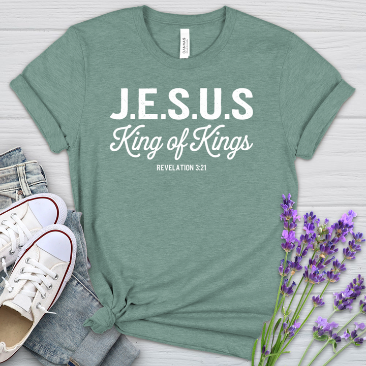 Jesus King Of Kings Heathered Tee