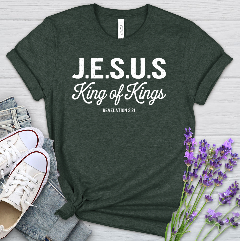 Jesus King Of Kings Heathered Tee