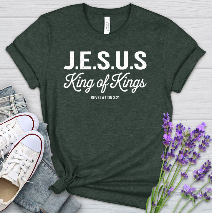 Jesus King Of Kings Heathered Tee