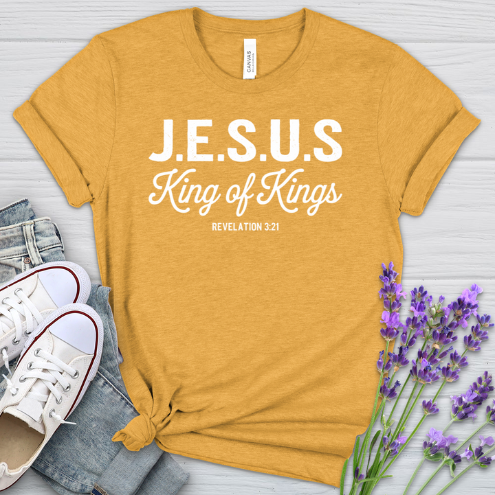 Jesus King Of Kings Heathered Tee