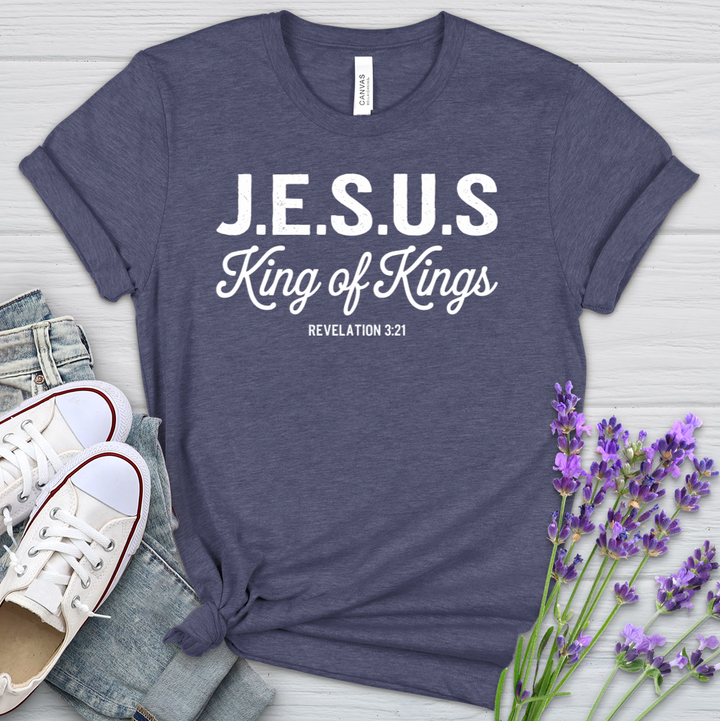 Jesus King Of Kings Heathered Tee