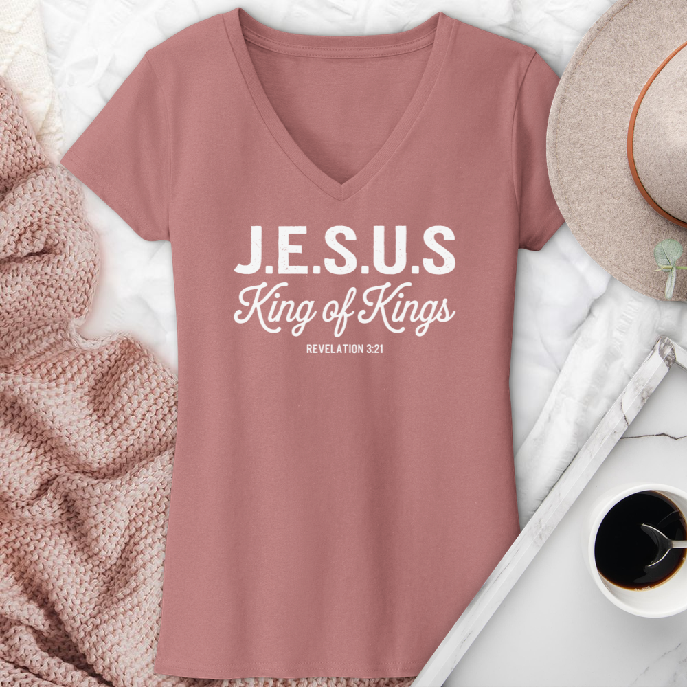 Jesus King Of Kings V-Neck Tee