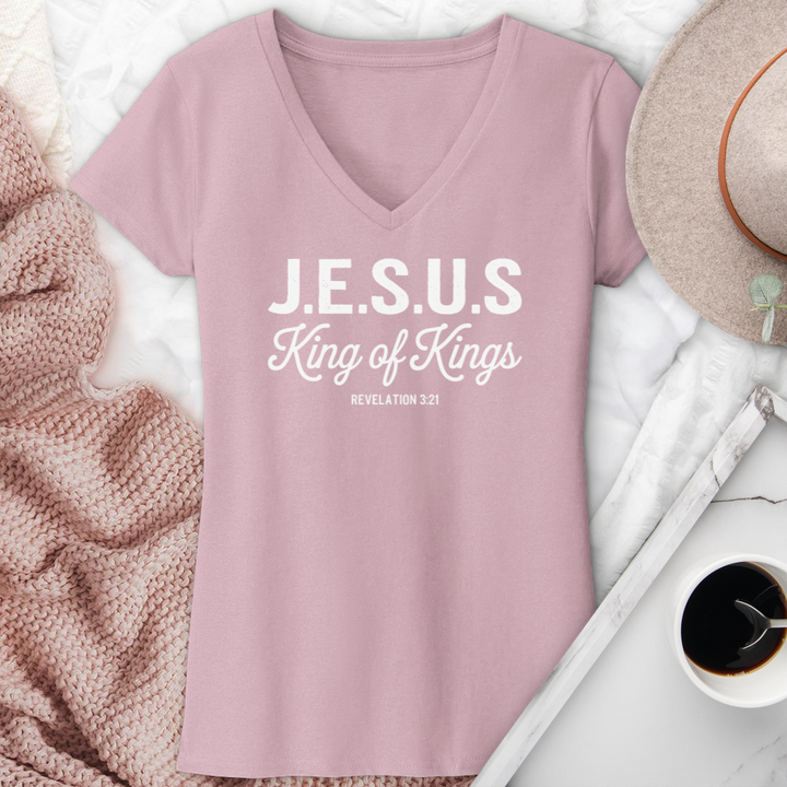 Jesus King Of Kings V-Neck Tee