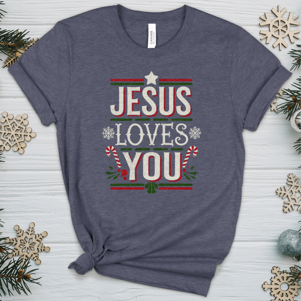 Jesus Love You Christmas Heathered Tee