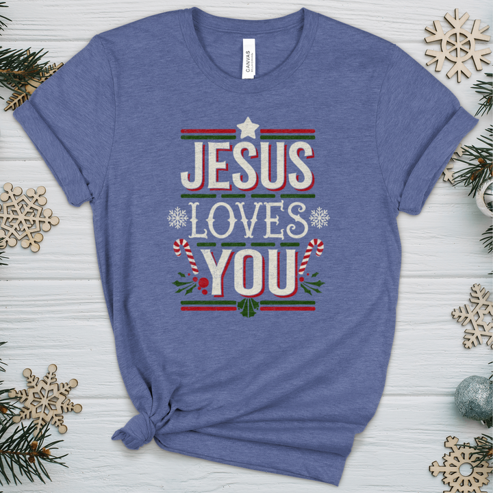 Jesus Love You Christmas Heathered Tee