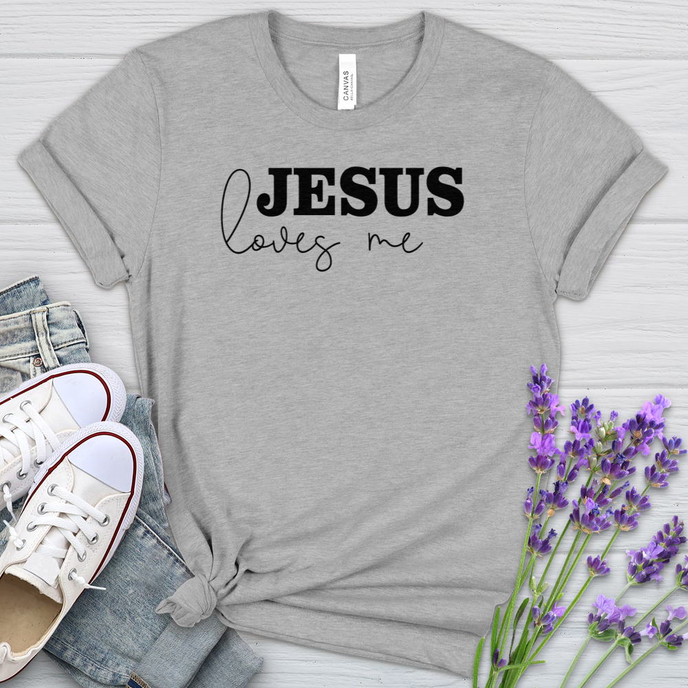 Jesus Loves Me Heathered Tee