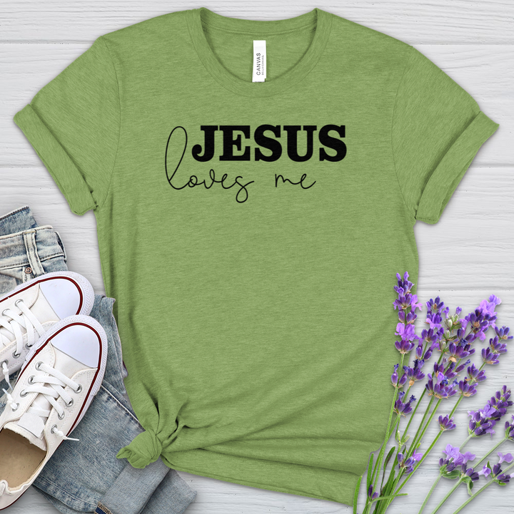 Jesus Loves Me Heathered Tee