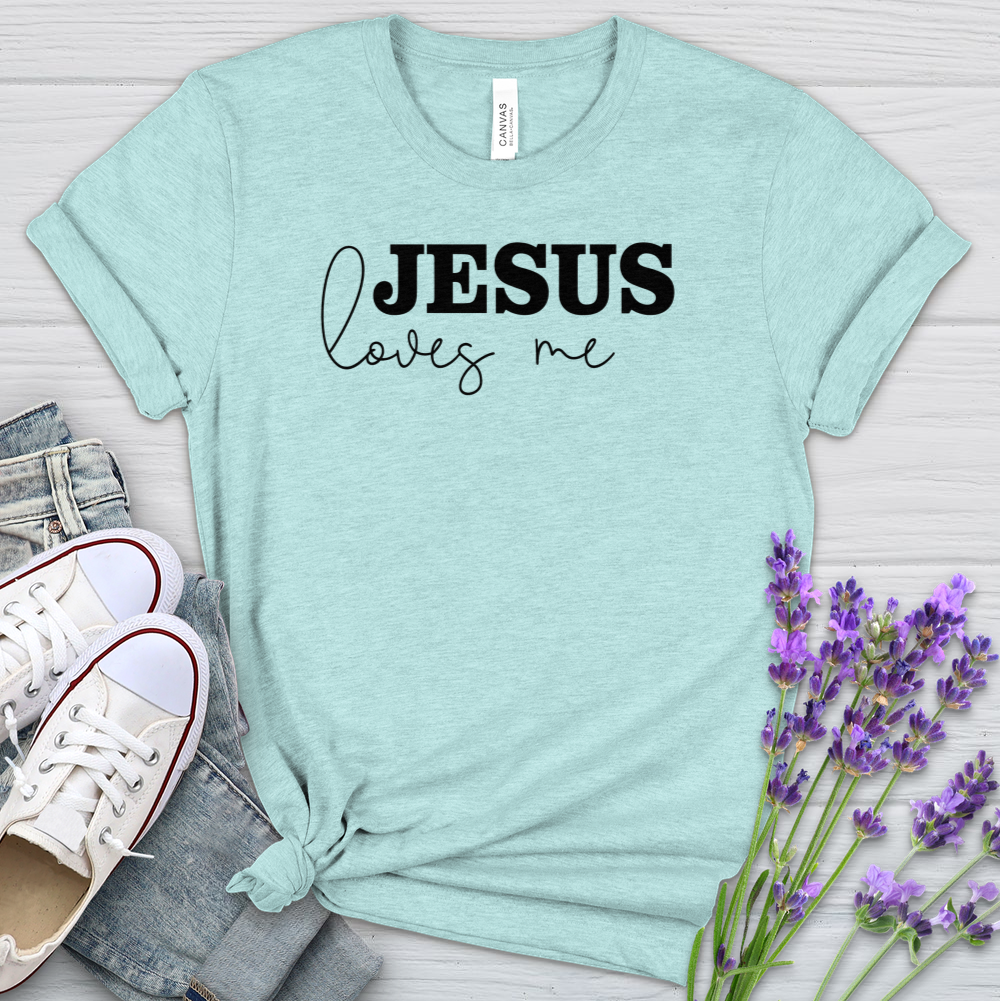 Jesus Loves Me Heathered Tee