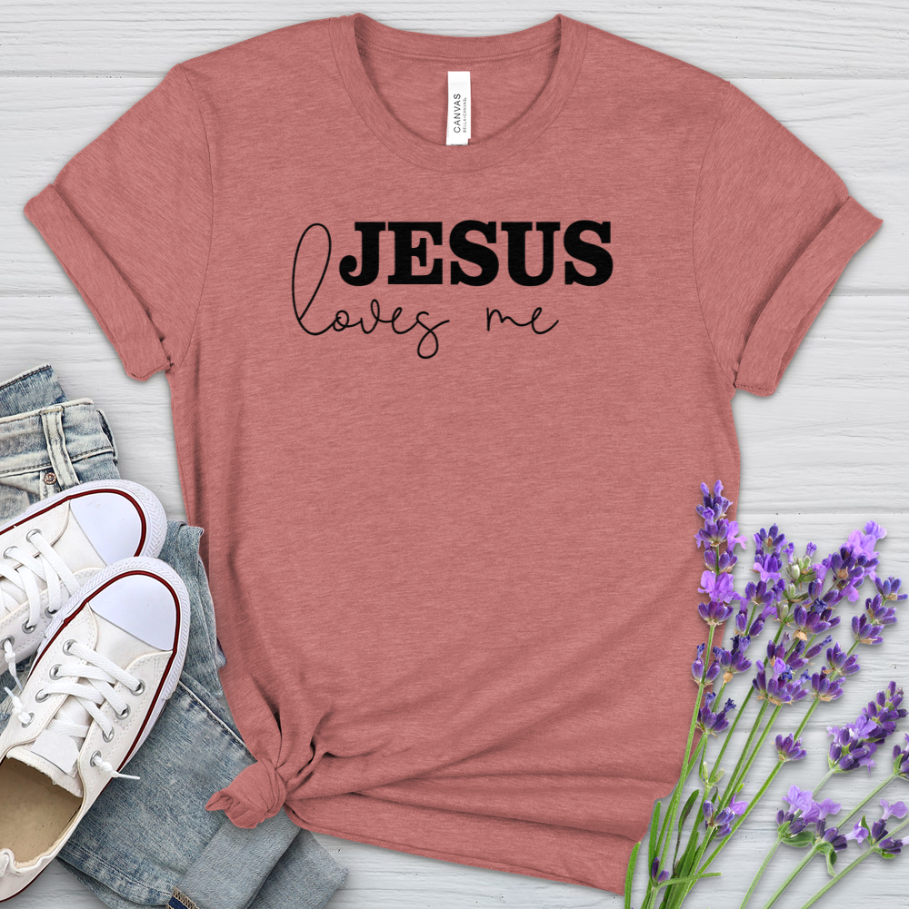 Jesus Loves Me Heathered Tee