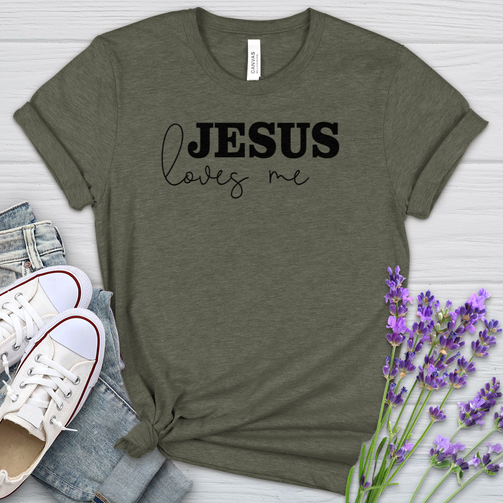 Jesus Loves Me Heathered Tee