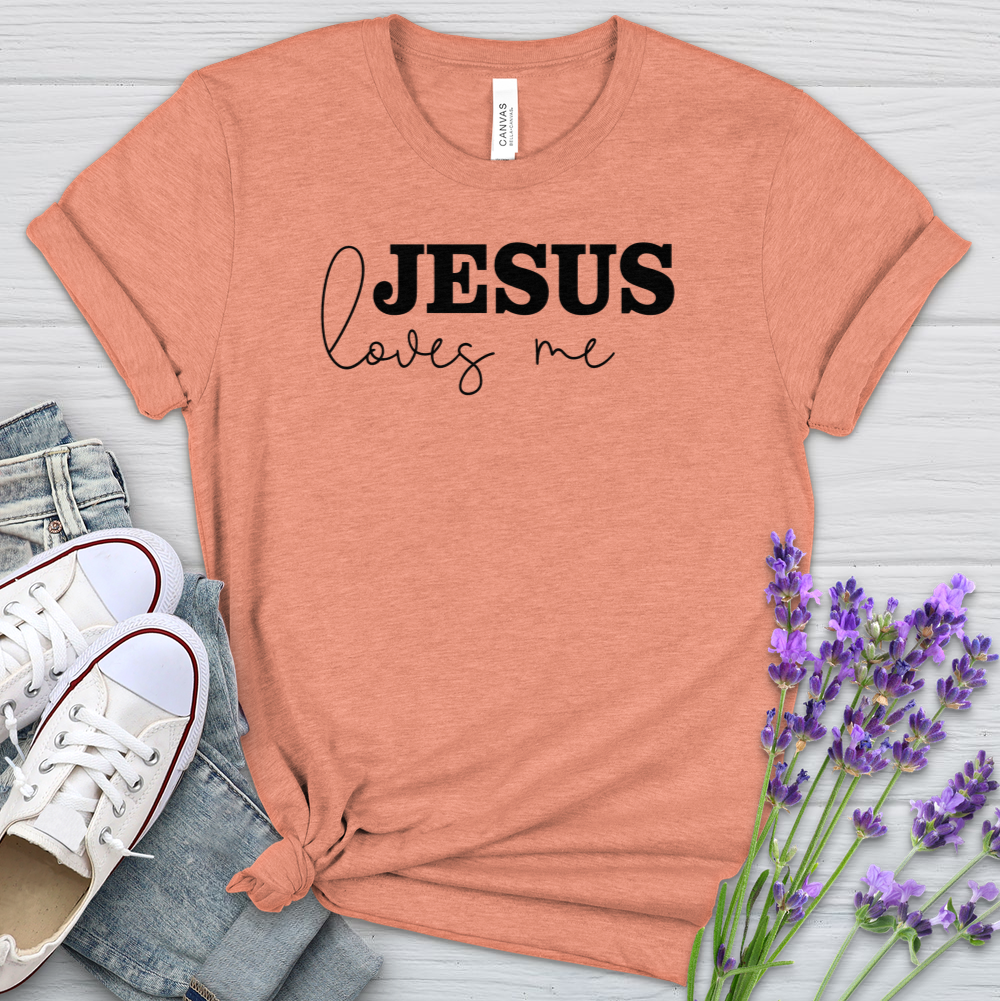 Jesus Loves Me Heathered Tee