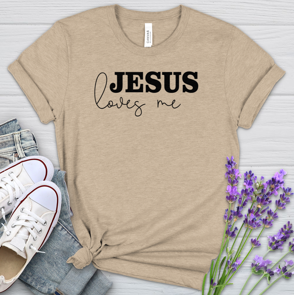 Jesus Loves Me Heathered Tee