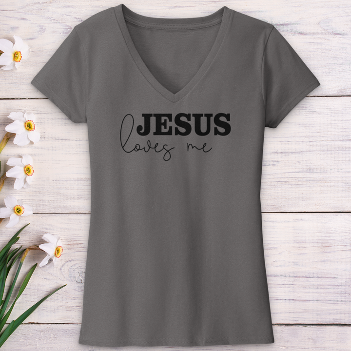 Jesus Loves Me V-Neck Tee