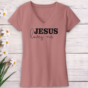 Jesus Loves Me V-Neck Tee