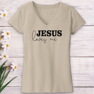 Jesus Loves Me V-Neck Tee