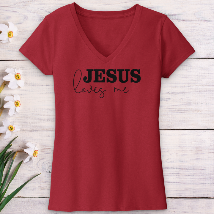 Jesus Loves Me V-Neck Tee