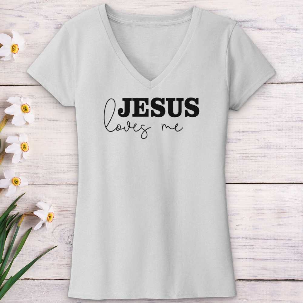 Jesus Loves Me V-Neck Tee