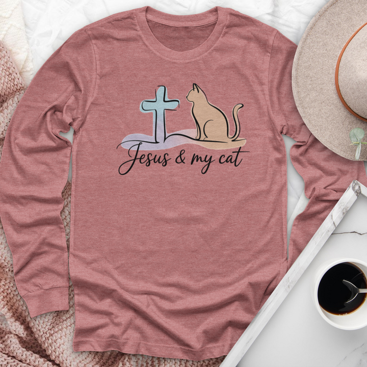 Jesus & My Cat Long Sleeve Tee