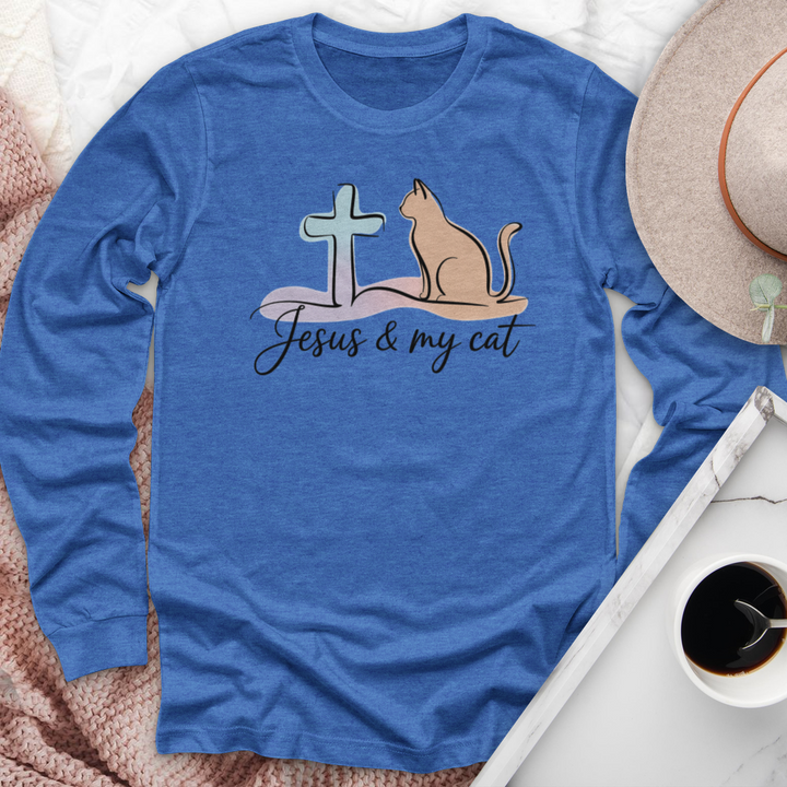 Jesus & My Cat Long Sleeve Tee