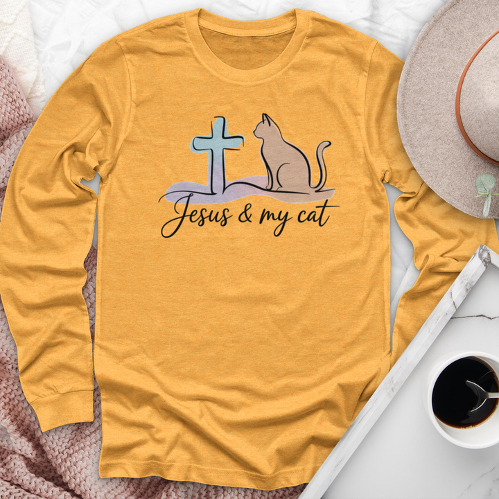 Jesus & My Cat Long Sleeve Tee