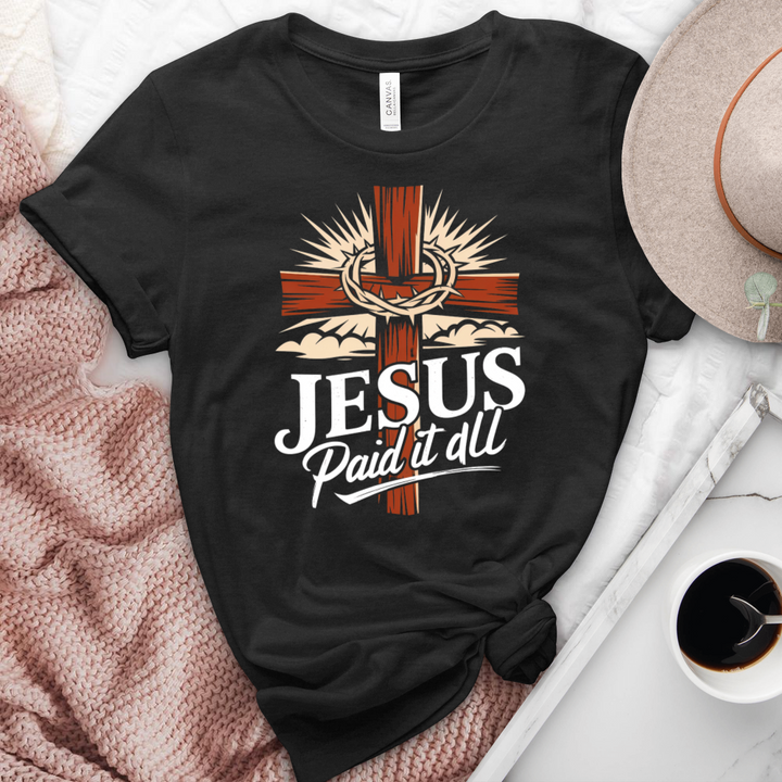 Jesus Paid It All Heathered Tee