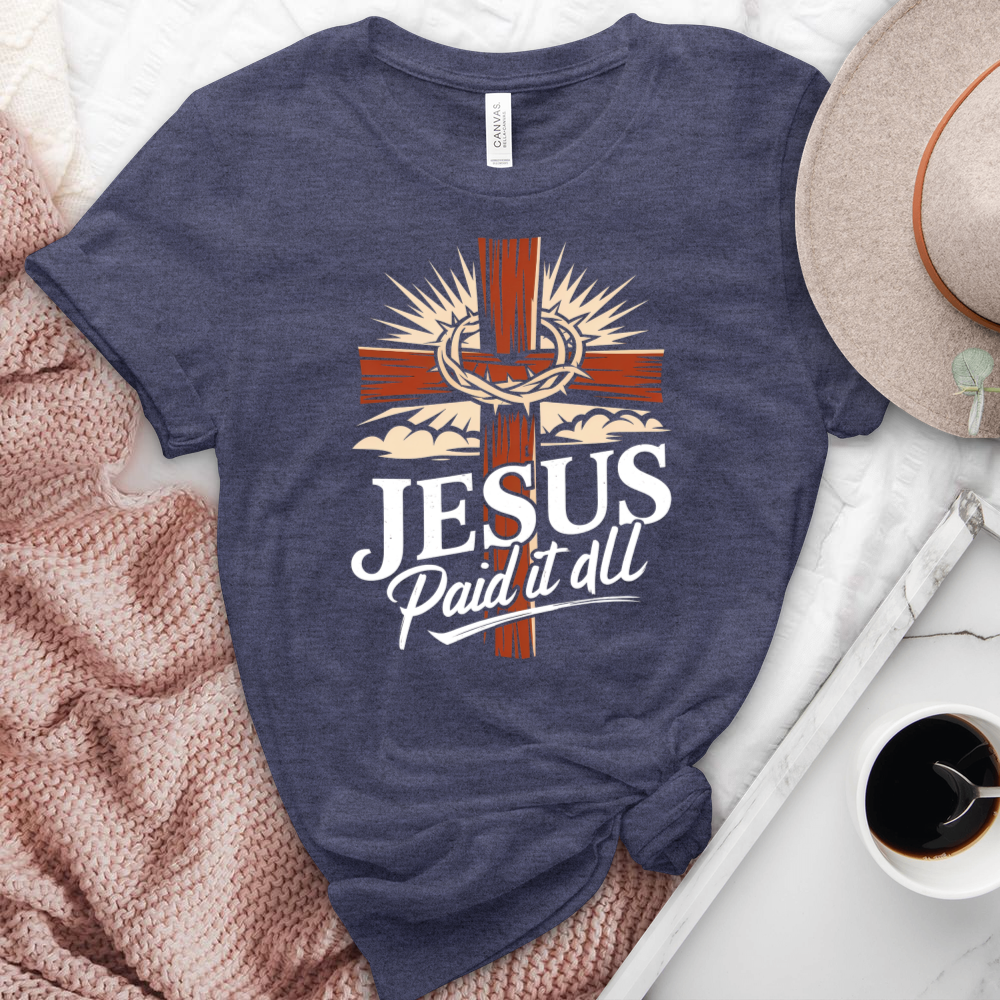 Jesus Paid It All Heathered Tee