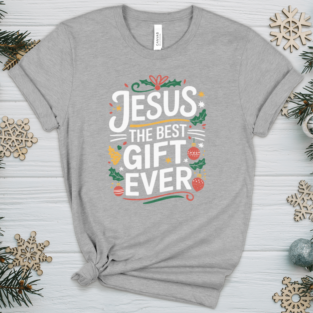 Jesus The Best Gift Ever Heathered Tee