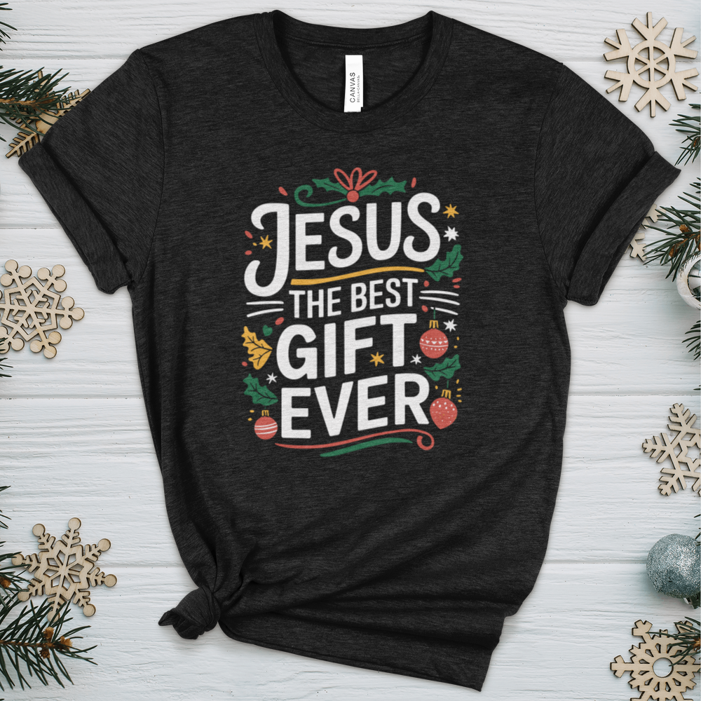 Jesus The Best Gift Ever Heathered Tee