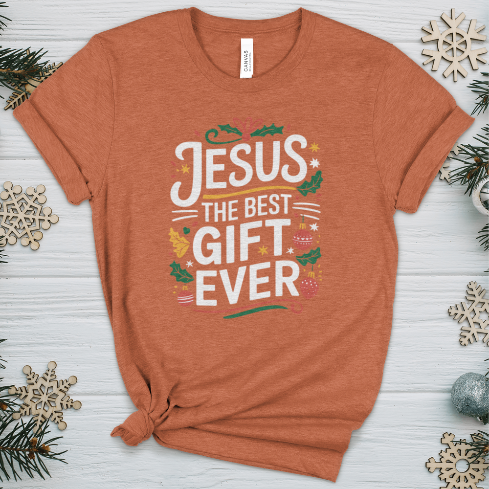 Jesus The Best Gift Ever Heathered Tee