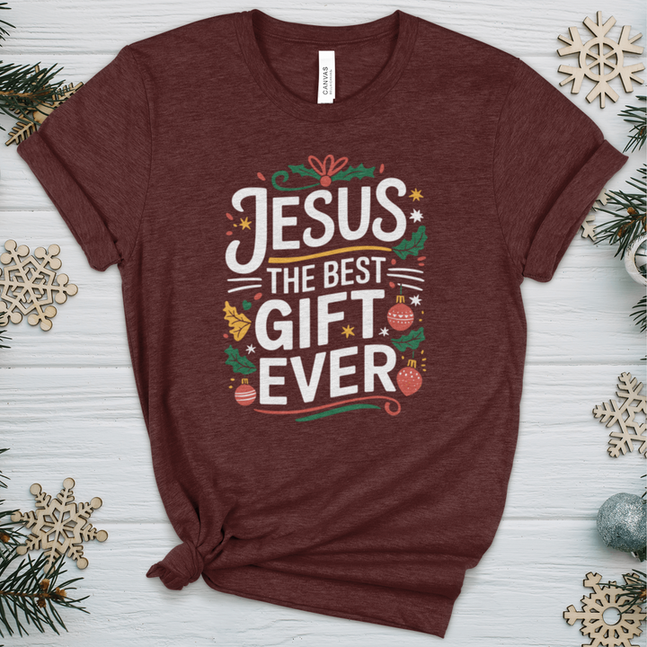 Jesus The Best Gift Ever Heathered Tee