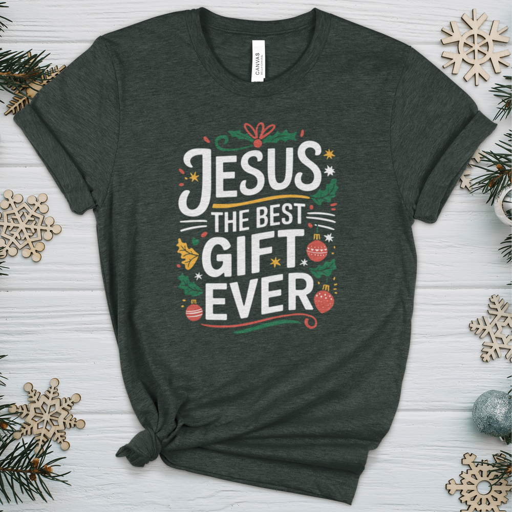 Jesus The Best Gift Ever Heathered Tee