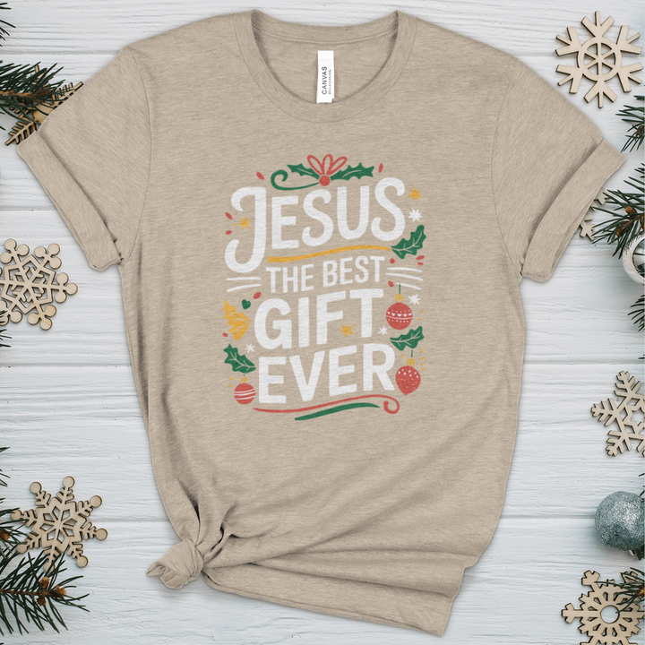 Jesus The Best Gift Ever Heathered Tee