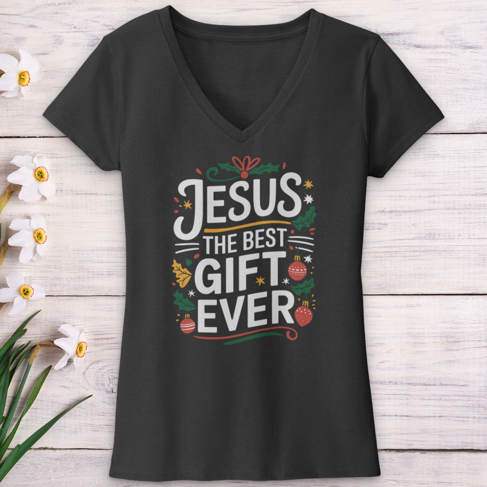 Jesus The Best Gift Ever V-Neck Tee