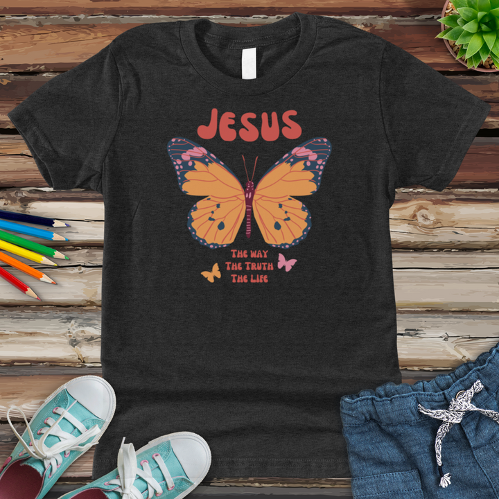 Jesus The Way The Truth The Life Youth Heathered Tee