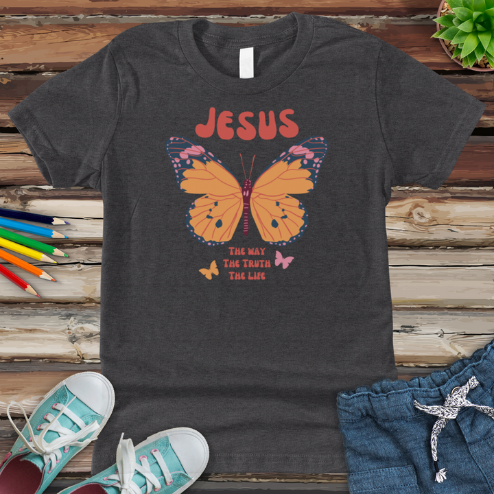 Jesus The Way The Truth The Life Youth Heathered Tee