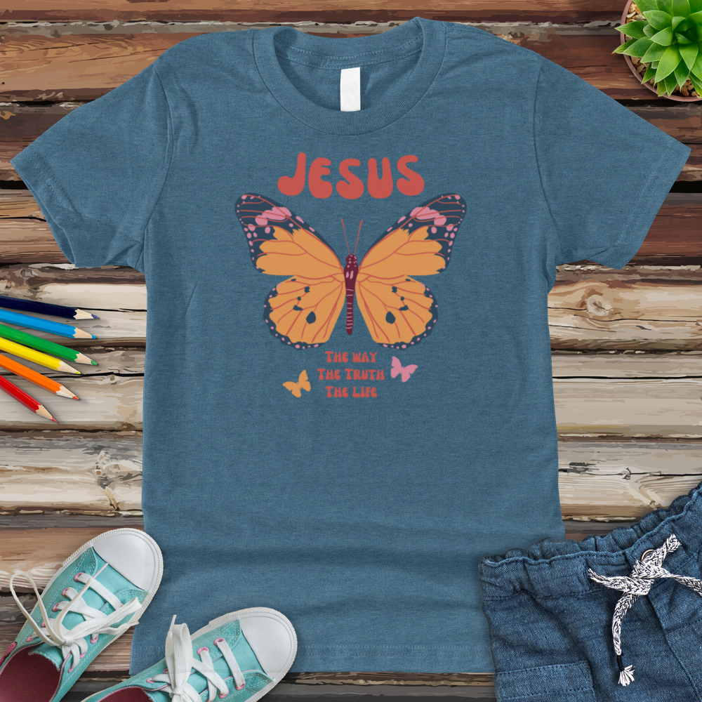 Jesus The Way The Truth The Life Youth Heathered Tee