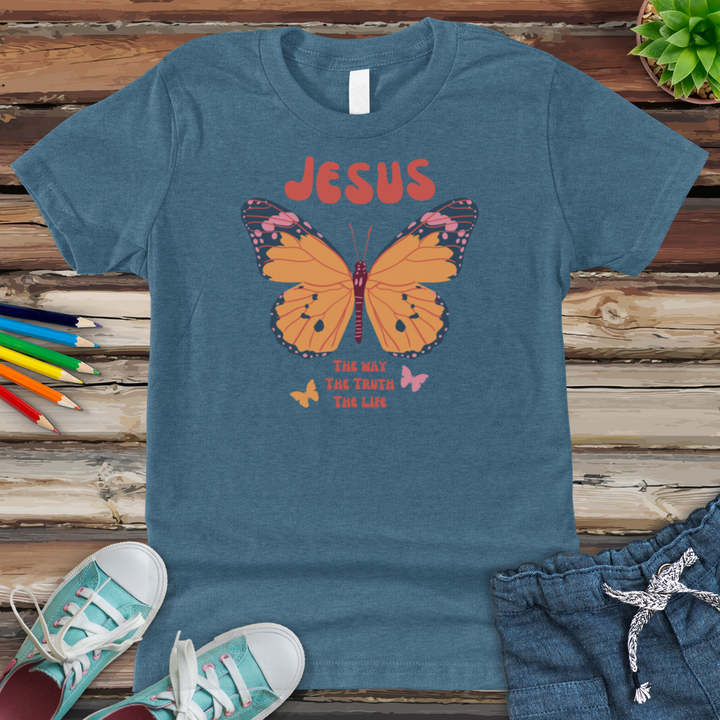 Jesus The Way The Truth The Life Youth Heathered Tee