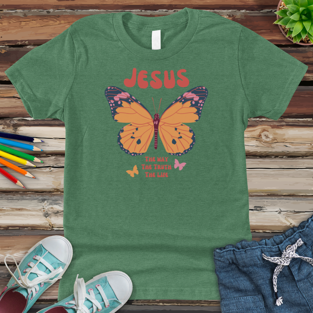 Jesus The Way The Truth The Life Youth Heathered Tee