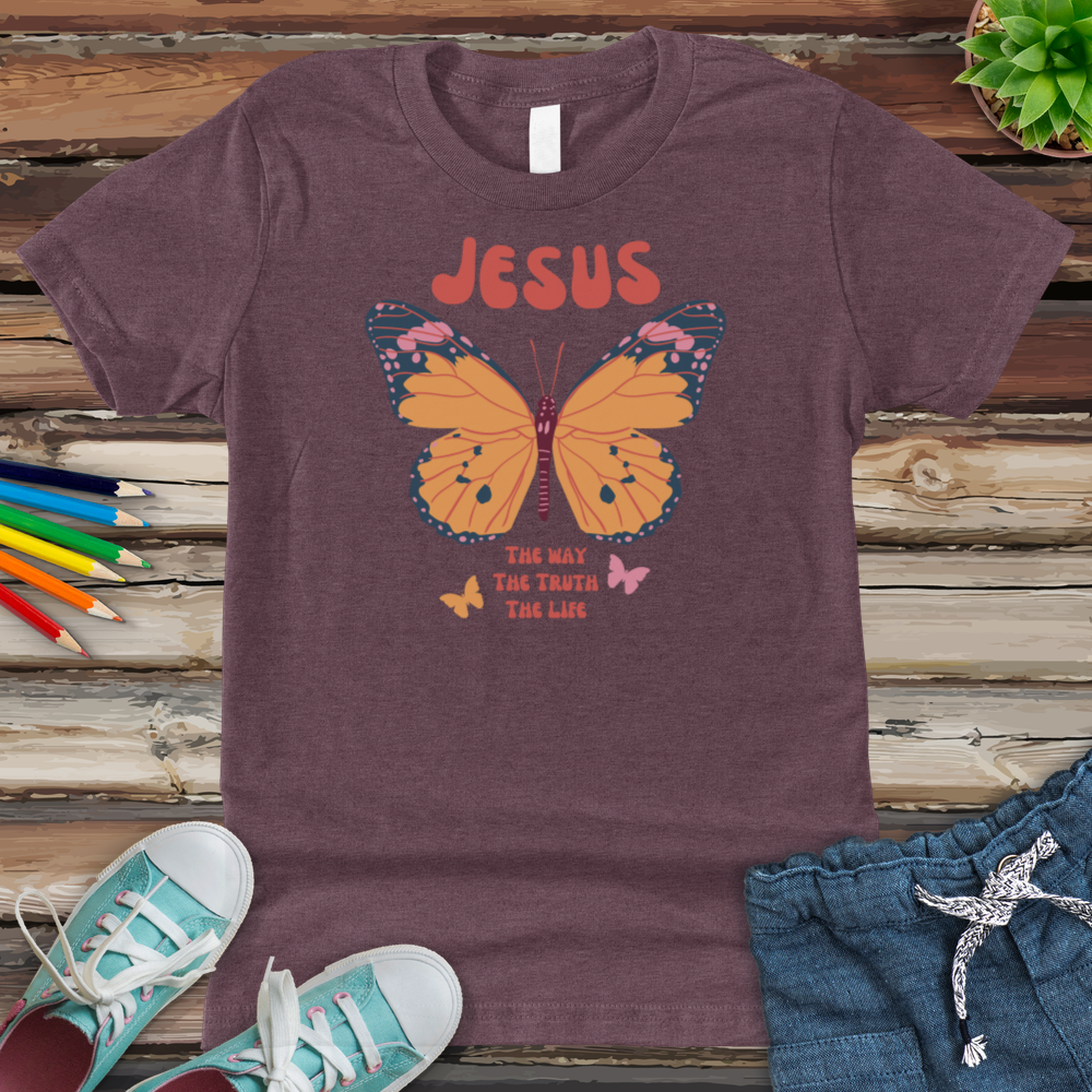 Jesus The Way The Truth The Life Youth Heathered Tee