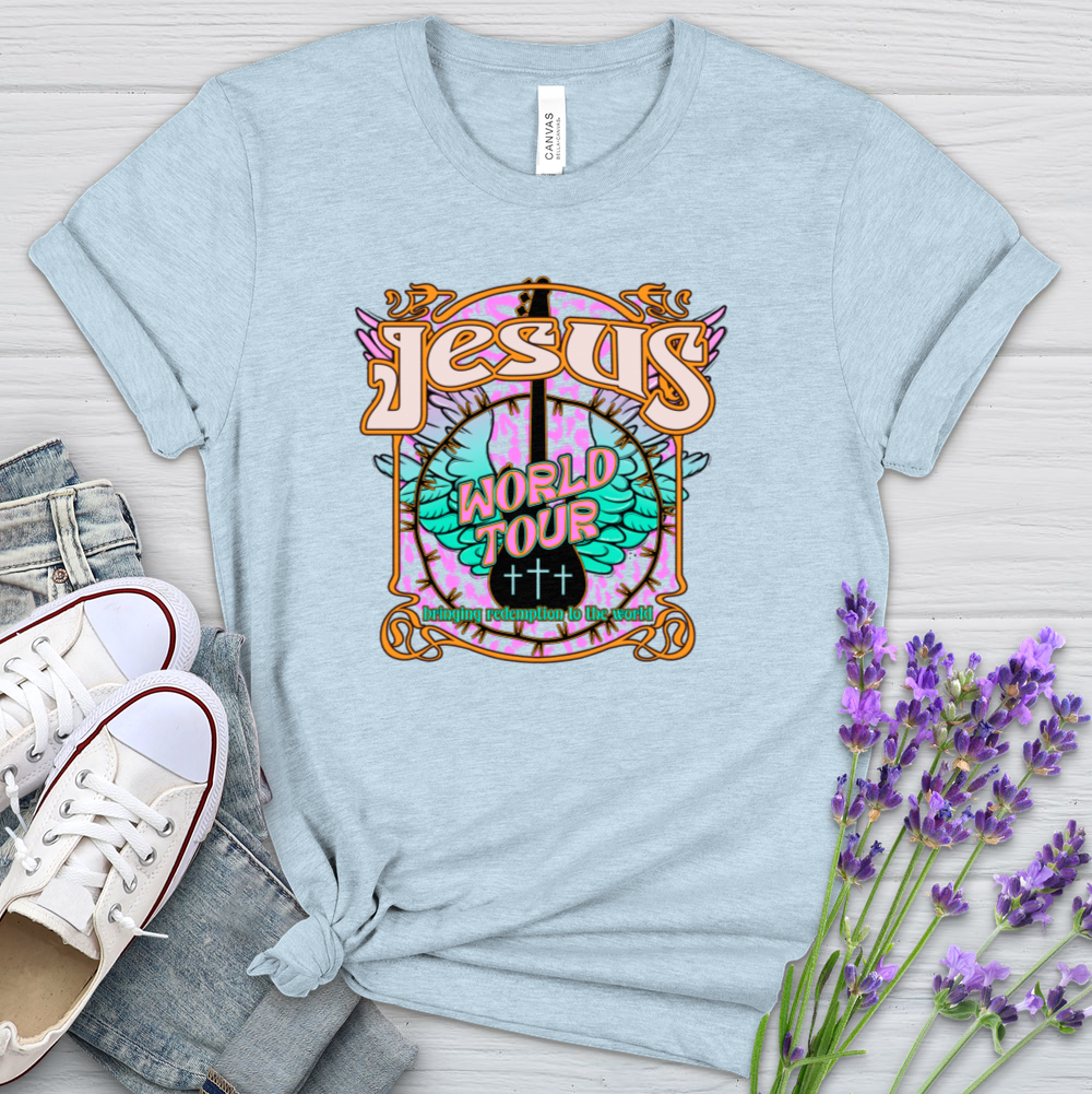 Jesus The World Tour Heathered Tee