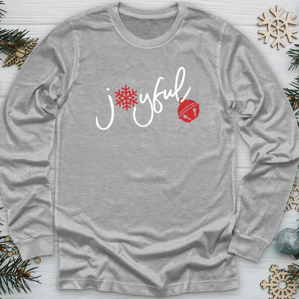 Joyful Christmas Flake Long Sleeve Tee