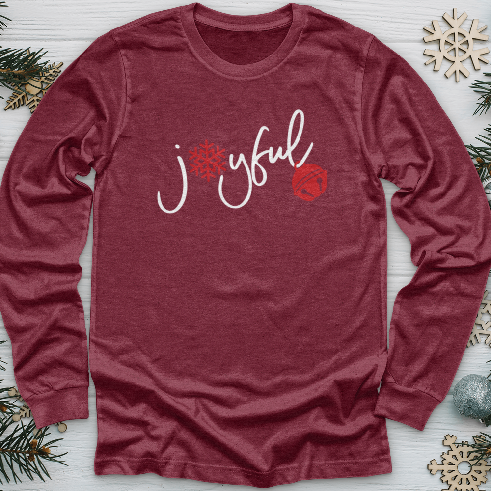 Joyful Christmas Flake Long Sleeve Tee