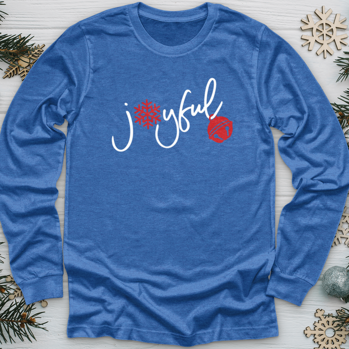 Joyful Christmas Flake Long Sleeve Tee