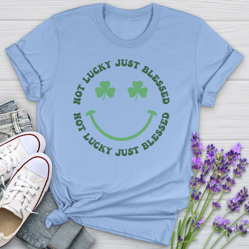 Just Blessed Shamrocks Softstyle Tee