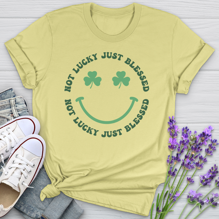 Just Blessed Shamrocks Softstyle Tee