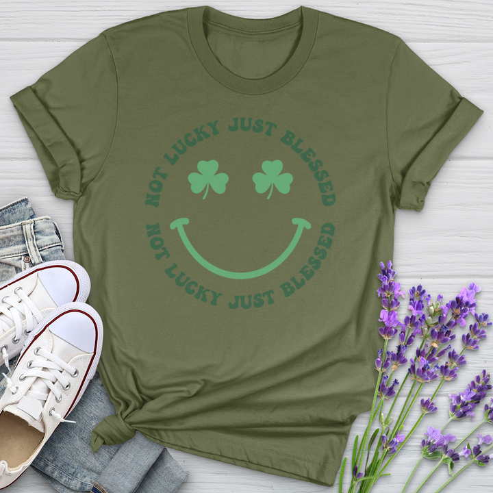 Just Blessed Shamrocks Softstyle Tee