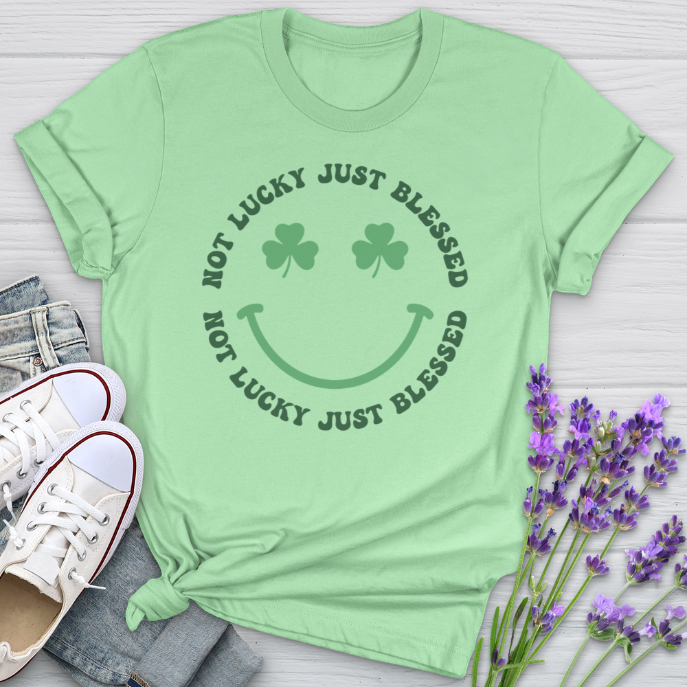 Just Blessed Shamrocks Softstyle Tee