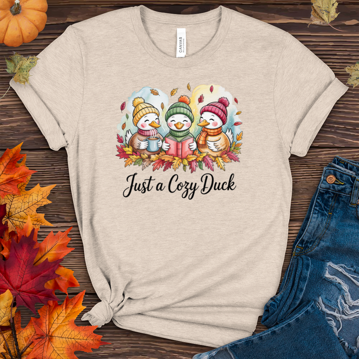 Just a Cozy Duck Heathered Tee