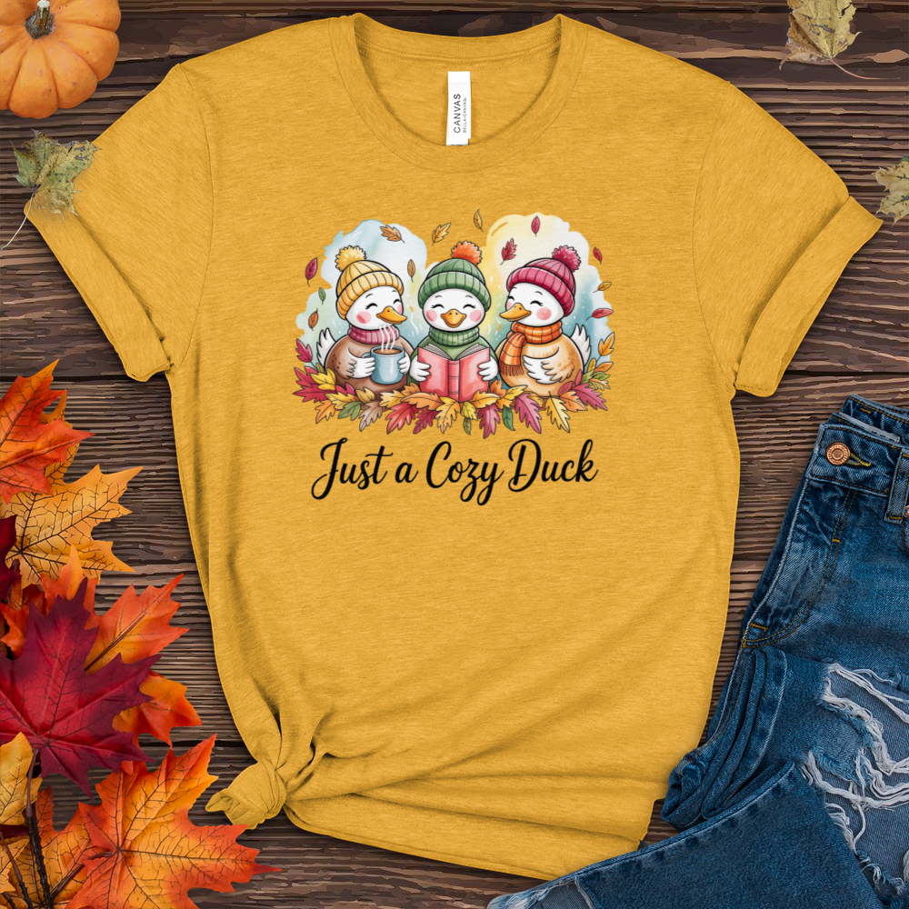 Just a Cozy Duck Heathered Tee